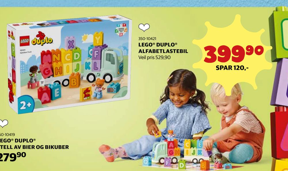 Tilbud på LEGO® DUPLO® STELL AV BIER OG BIKUBER fra Lekia til 399,90 kr