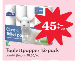 Toalettpapper 12-pack
