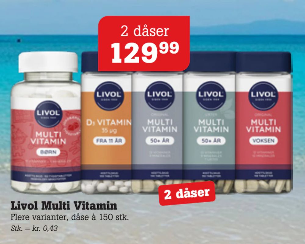 Tilbud på Livol Multi Vitamin fra Poetzsch Padborg til 129,99 kr.