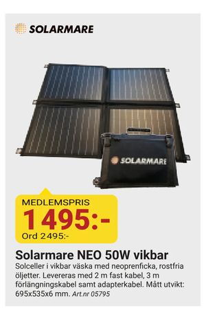 Solarmare NEO 50W vikbar