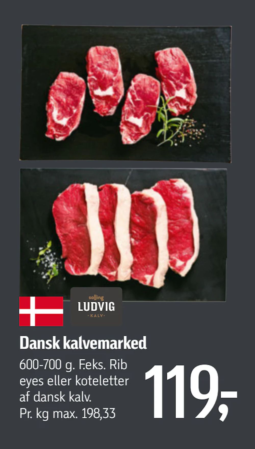Tilbud på Dansk kalvemarked fra føtex til 119 kr.