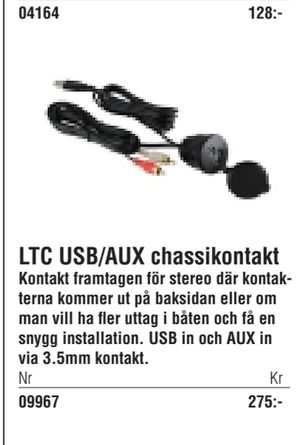 LTC USB/AUX chassikontakt