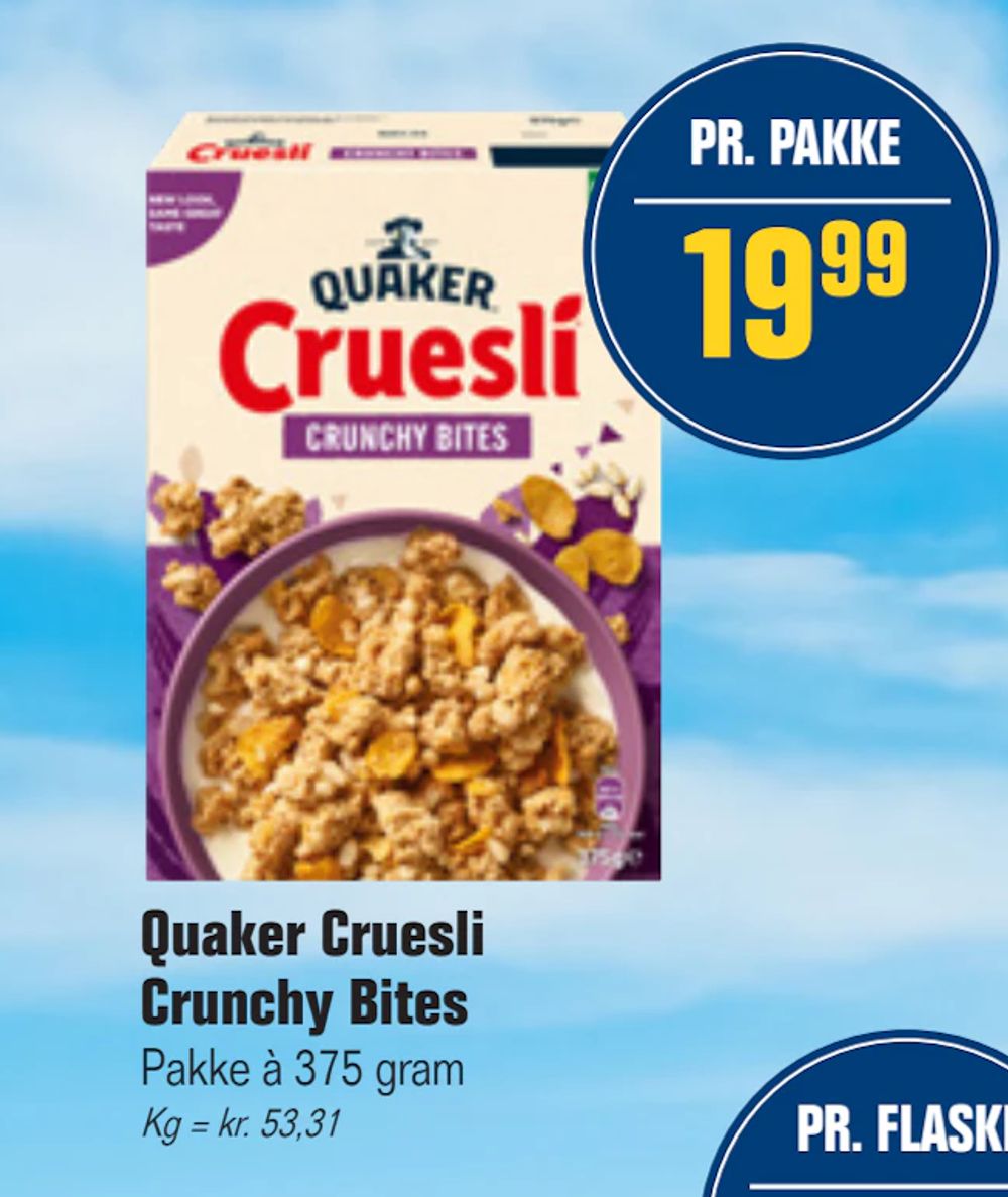 Tilbud på Quaker Cruesli Crunchy Bites fra Otto Duborg til 19,99 kr.