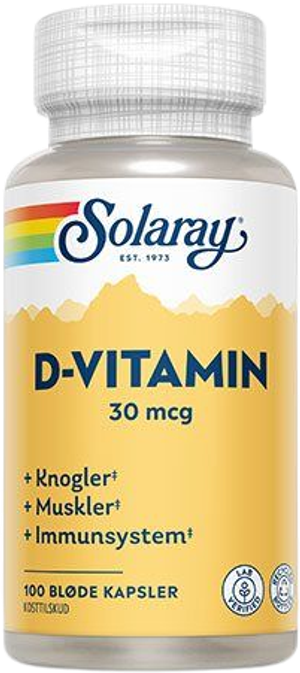 D-vitamin 30 mcg (Solaray)