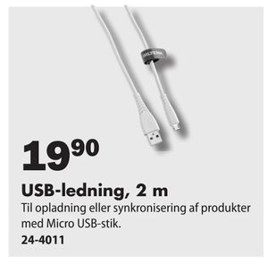 USB-ledning, 2 m