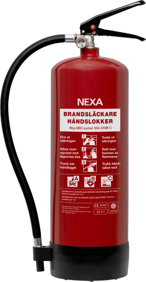 Brannslukker Pulver 6 kg 55A 233BC Nexa (Nexa Fire & Safety)