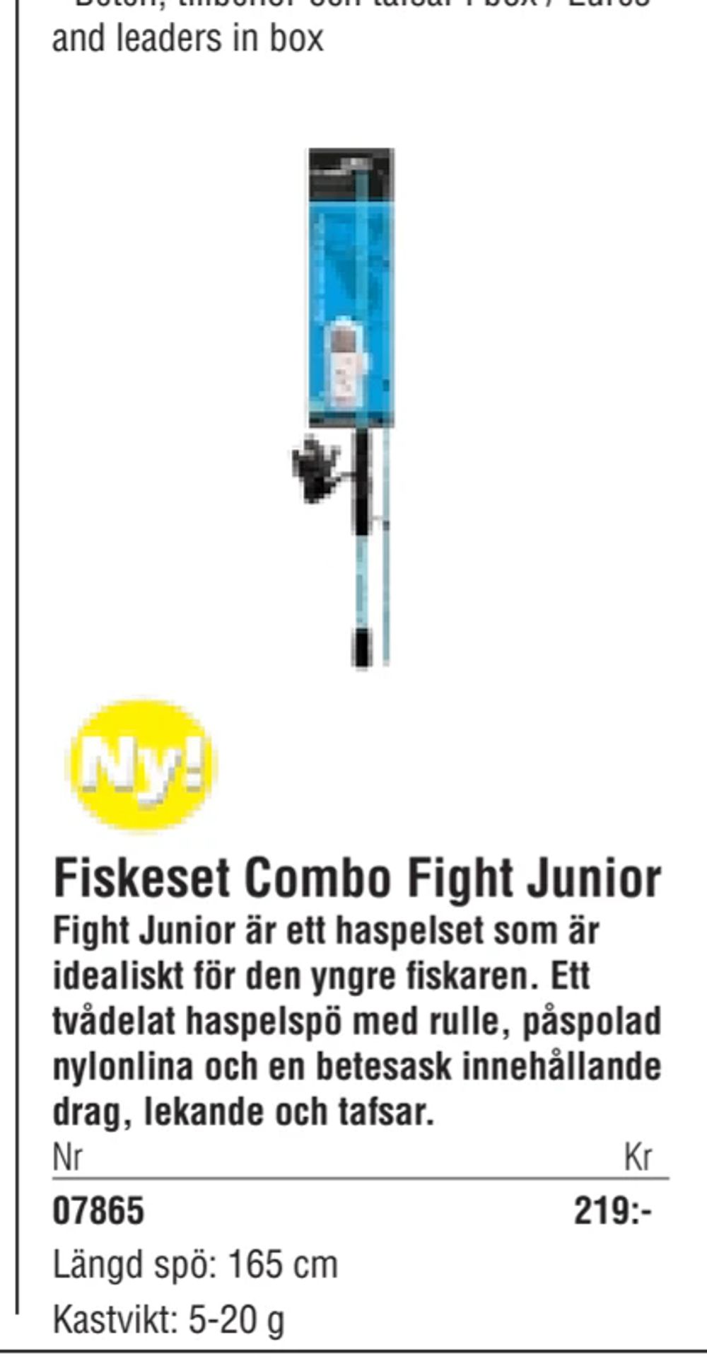 Erbjudanden på Fiskeset Combo Fight Junior från Erlandsons Brygga för 219 kr