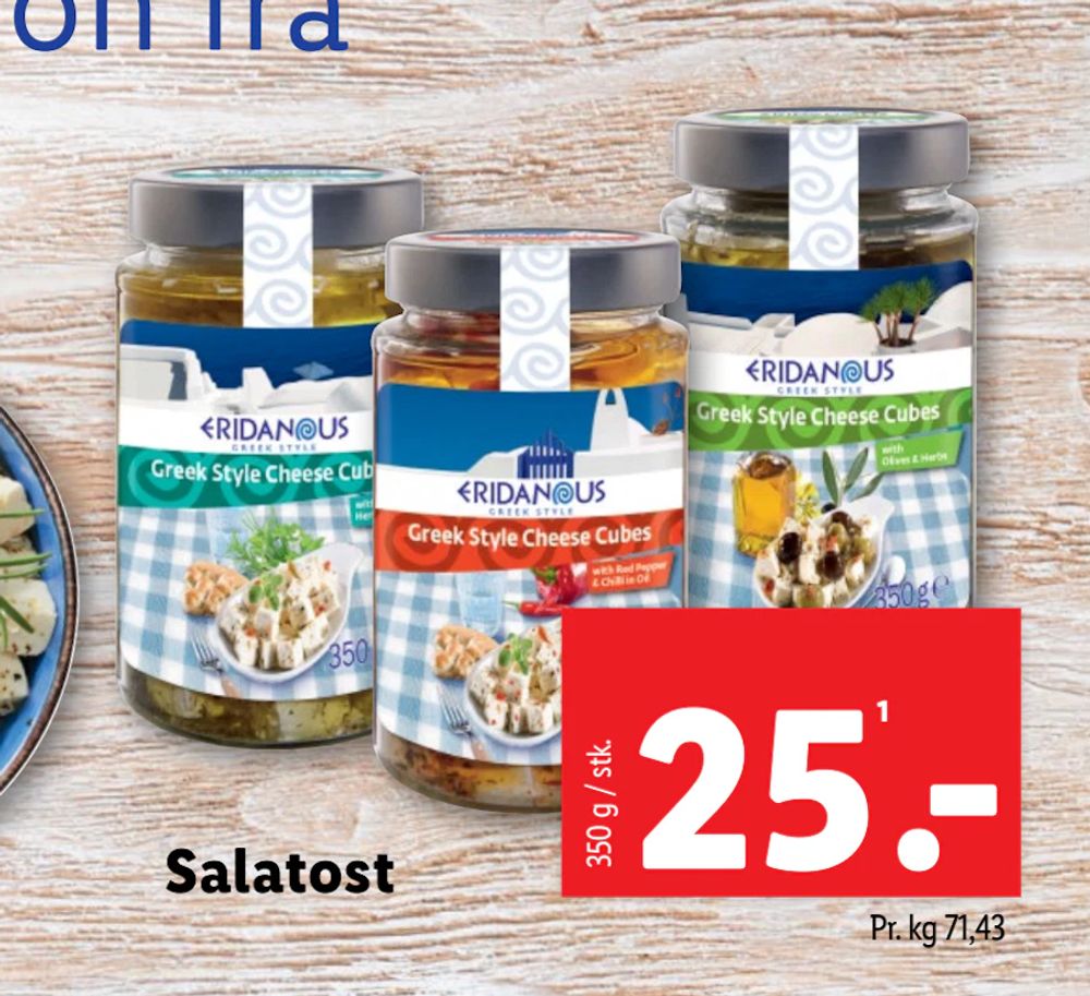 Tilbud på Salatost fra Lidl til 25 kr.