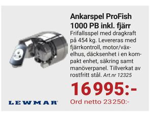 Ankarspel ProFish 1000 PB inkl. fjärr