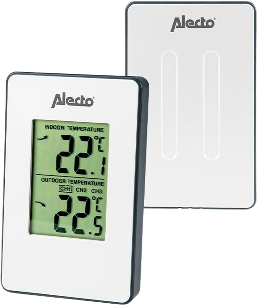 Tilbud på Alecto WS-1050 vejrstation med trådløs sensor hvid fra Kop & Kande til 149,95 kr.