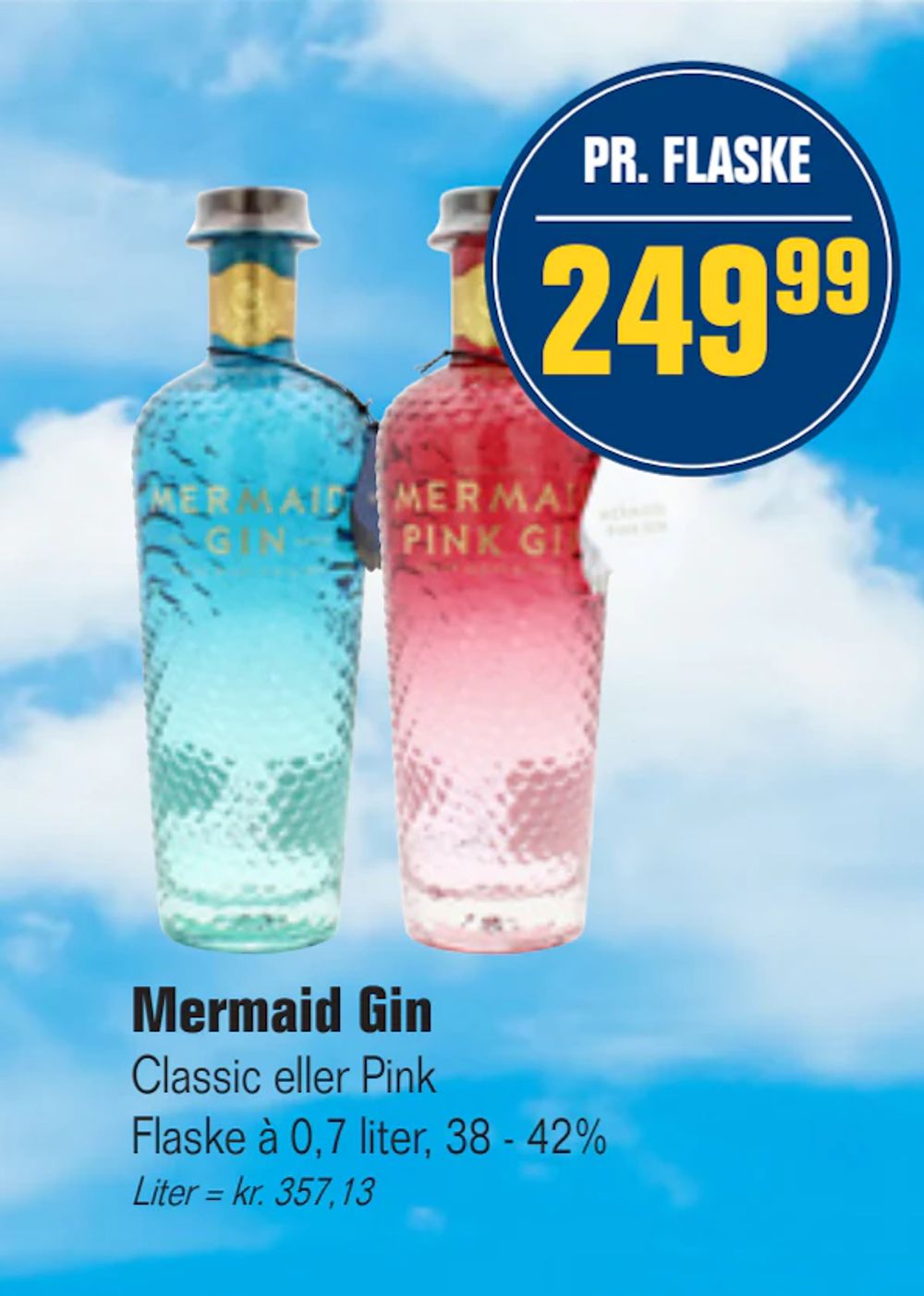 Tilbud på Mermaid Gin fra Otto Duborg til 249,99 kr.