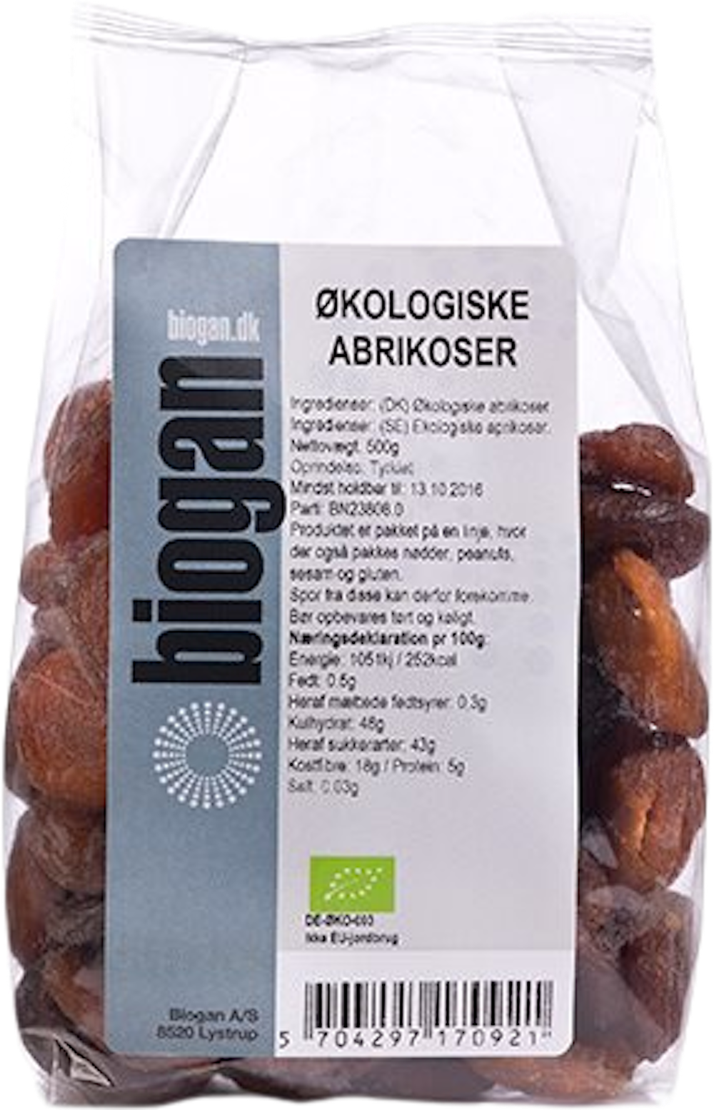 Tilbud på Abrikoser Øko (Biogan) fra Helsam til 99,95 kr.