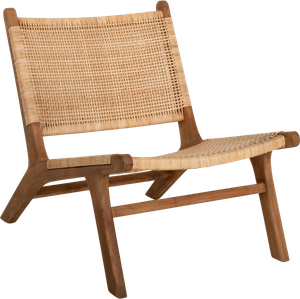 Mena Loungestol, Naturrattan Flet Og Natur Stel 72 Cm 60 Cm