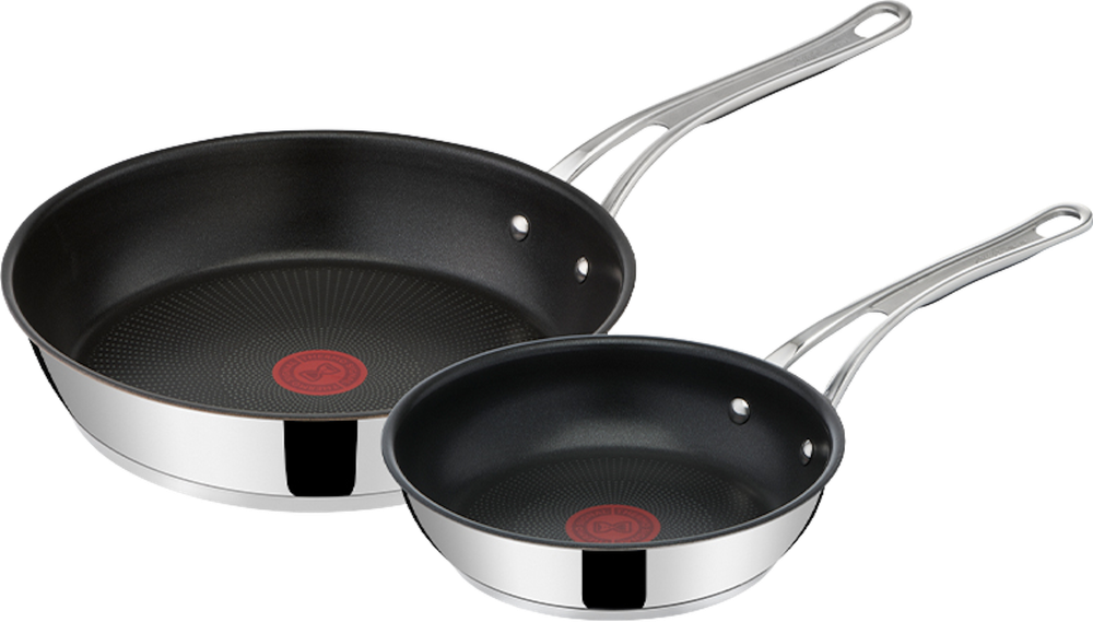 Tilbud på Tefal Jamie Oliver Cook's Classic stegepande pandesæt rustfrit stål sort Ø24+28 cm fra Kop & Kande til 499,95 kr.