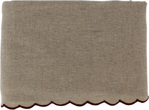 Dug m. Rød Broderi Kant (140x270cm)