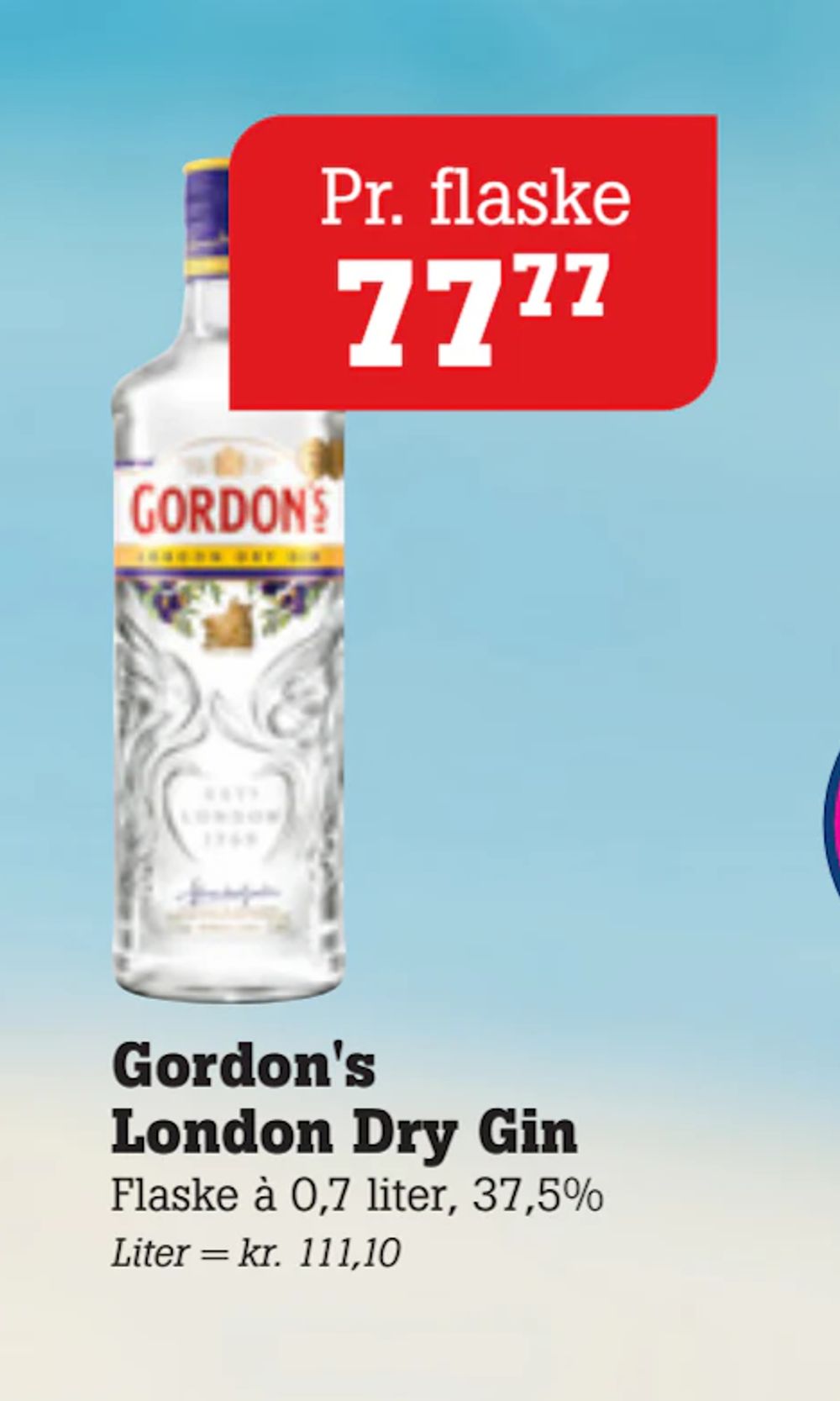 Tilbud på Gordon's London Dry Gin fra Poetzsch Padborg til 77,77 kr.