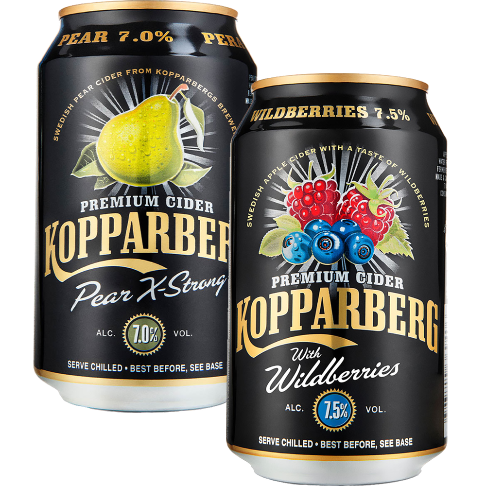 Erbjudanden på Kopparberg Pear el. Wildberry Extra Strong från Fleggaard för 17,49 €