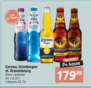 Corona, Grimbergen el. Kronenbourg