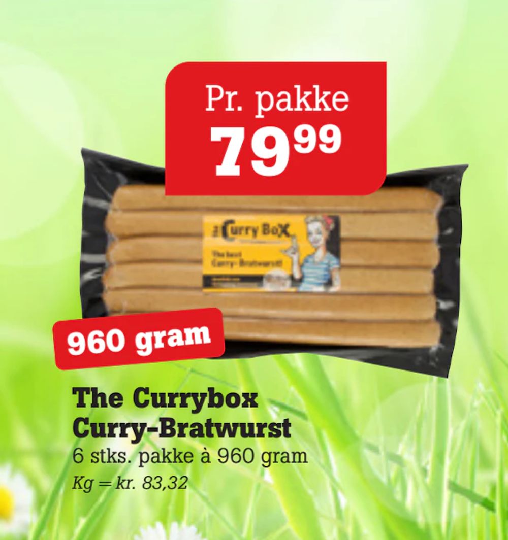 Tilbud på The Currybox Curry-Bratwurst fra Poetzsch Padborg til 79,99 kr.