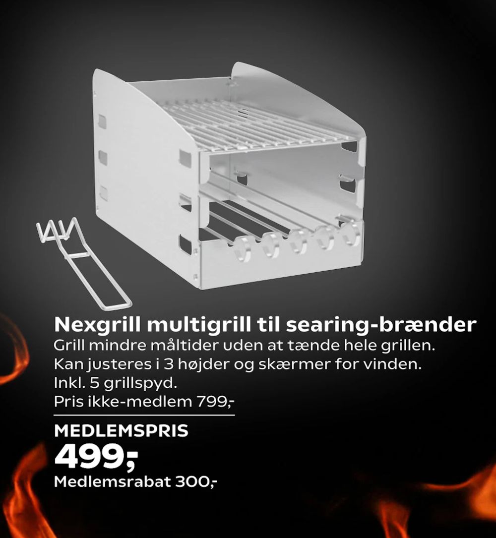 Tilbud på Nexgrill multigrill til searing-brænder fra Coop.dk til 799 kr.