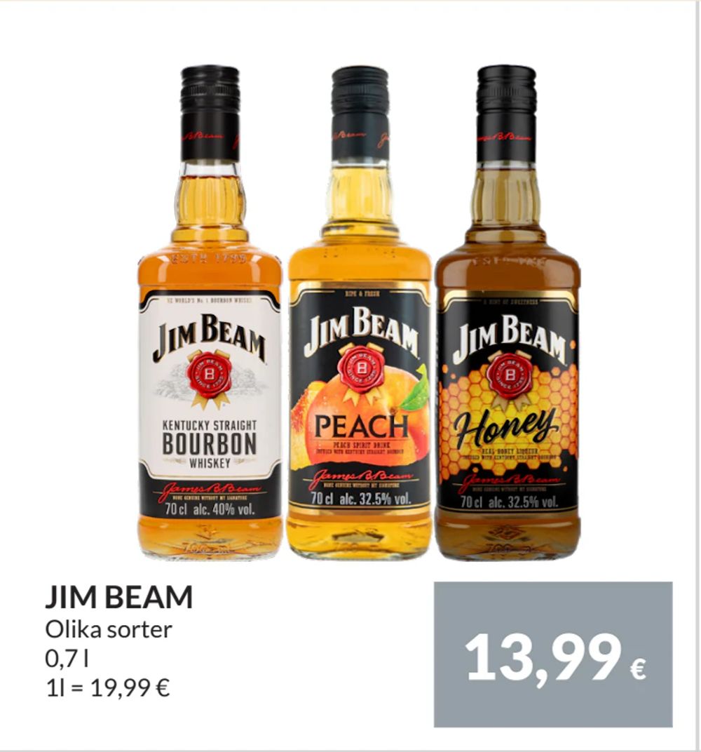 Erbjudanden på JIM BEAM från Nielsen Scan-Shop för 13,99 €