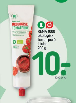 REMA 1000 økologisk tomatpuré i tube 200 g