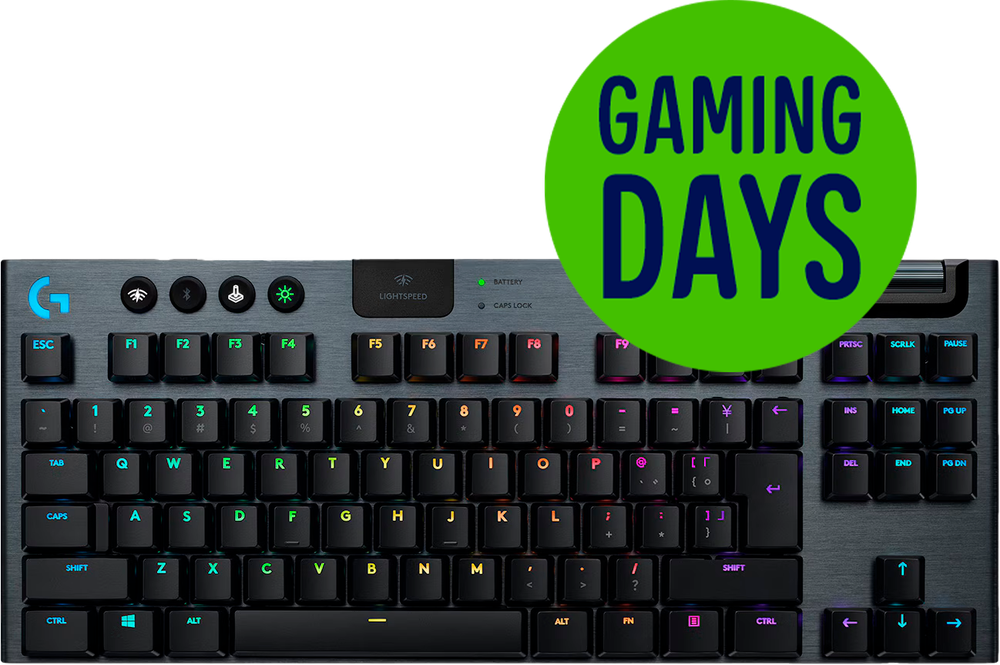 Tilbud på Logitech G915 Lightspeed tenkeyless gaming tastatur (GL Tactile swit.) fra Elgiganten til 1.199 kr.