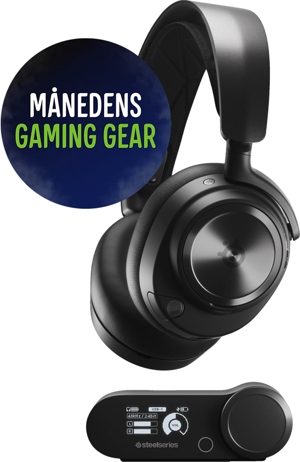 Tilbud på SteelSeries Arctis Nova Pro trådløst gaming headset (til PC) fra Elgiganten til 2.222 kr.