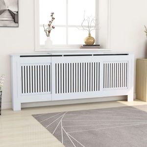 Radiatorskjuler 205 cm MDF hvid