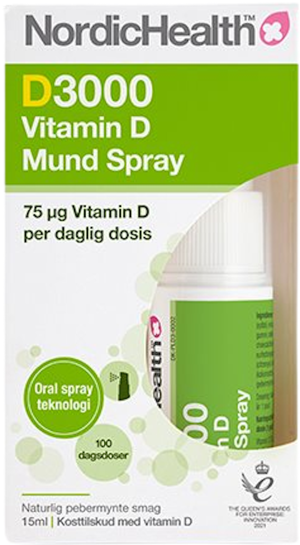 Tilbud på D3000 Vitamin D Mund Spray (NordicHealth) fra Helsam til 151,95 kr.