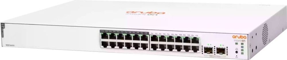 Tilbud på HPE Aruba Instant On 1830 24G 12p Class4 PoE 2SFP 195W Switch - Switch - smart - 12 x 10/100/1000 + 12 x 10/100/1000 (PoE+) + 2 x Gigabit SFP - deskto fra ComputerSalg til 2.007 kr.