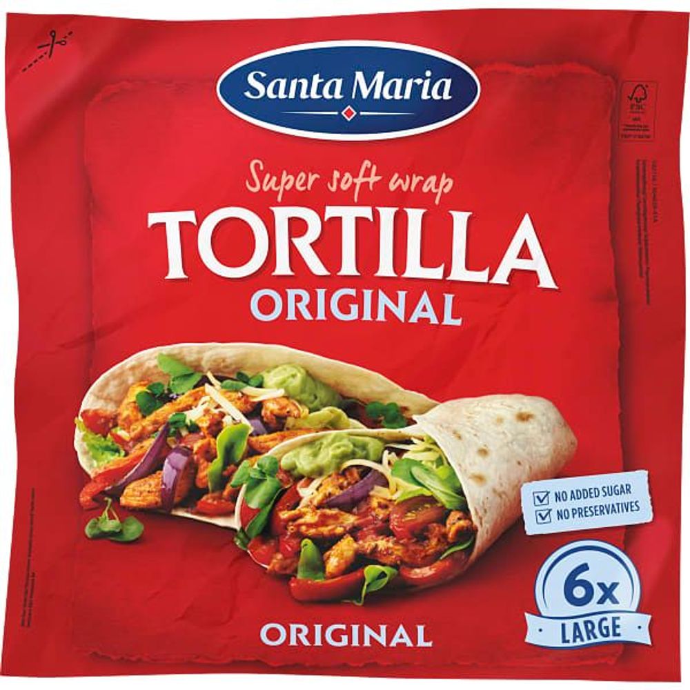 Erbjudanden på Tortilla Original L 6-p från ICA Supermarket för 16,90 kr