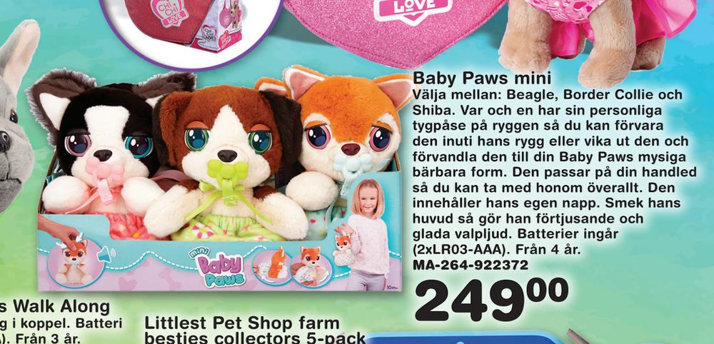 Erbjudanden på Baby Paws mini från Lekextra för 249 kr