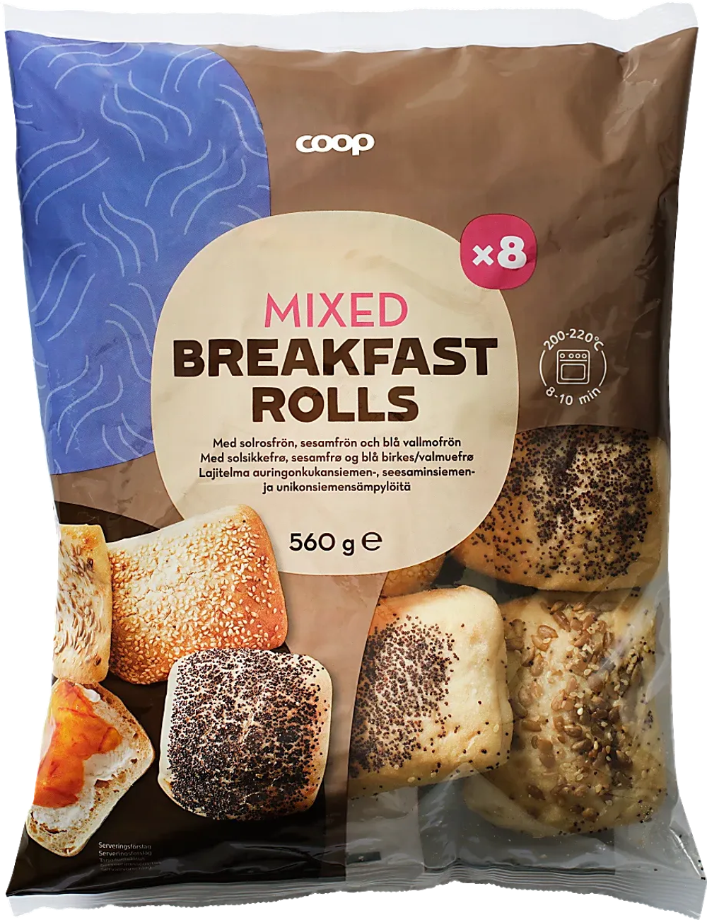 Erbjudanden på Frukostbröd 8-pack (Coop) från Coop X:-TRA för 19,90 kr