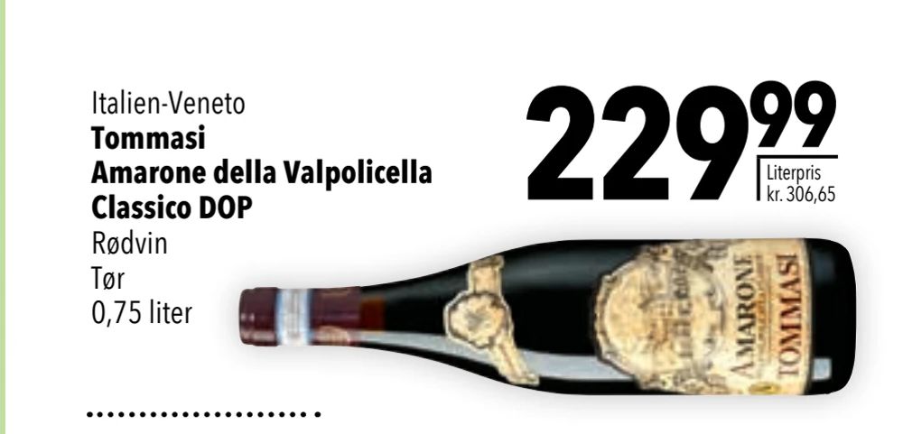 Tilbud på Tommasi Amarone della Valpolicella Classico DOP fra CITTI til 229,99 kr.