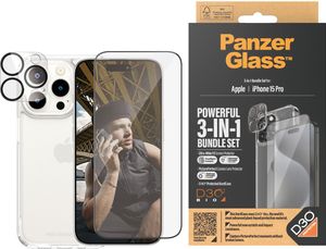 PanzerGlass™ | 3-i-1 Protection Pack | Apple iPhone 15 Pro