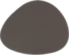Oval Dækkeserviet i Grå Kunstigt Læder (41x33cm)