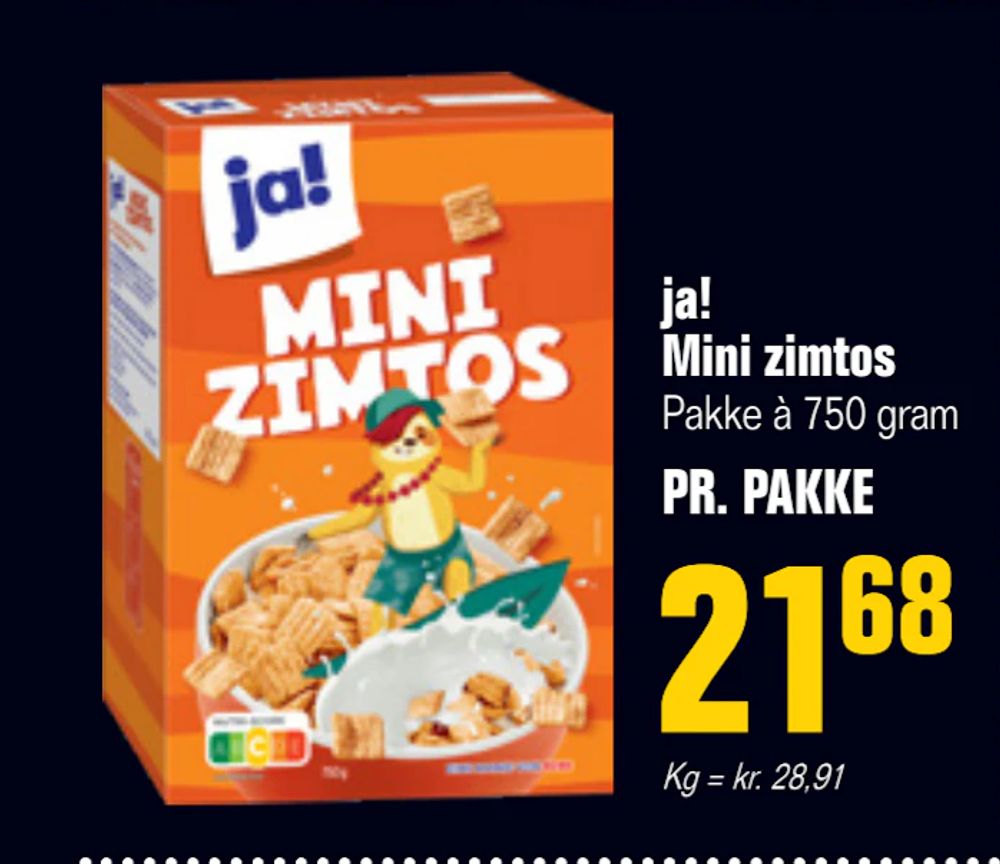 Tilbud på ja! Mini zimtos fra Poetzsch Padborg til 21,68 kr.