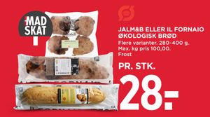 JALM&B ELLER IL FORNAIO ØKOLOGISK BRØD