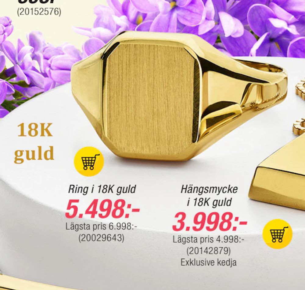 Erbjudanden på Ring i 18K guld från Guldfynd för 5 498 kr