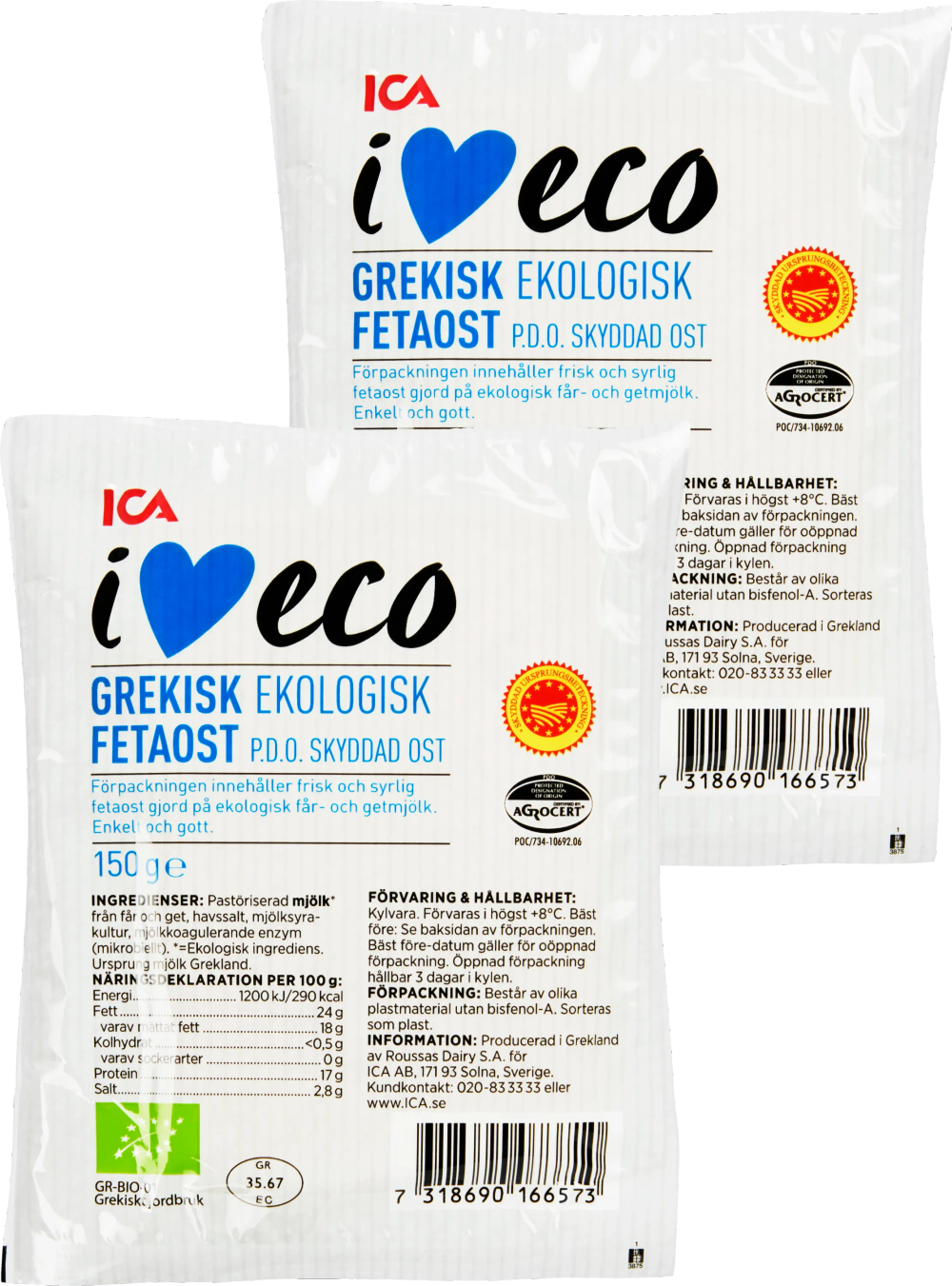 Erbjudanden på Ekologisk fetaost (ICA I love eco) från ICA Kvantum för 45 kr