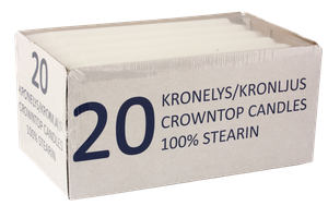 Kronelys 19 cm Ren Stearin