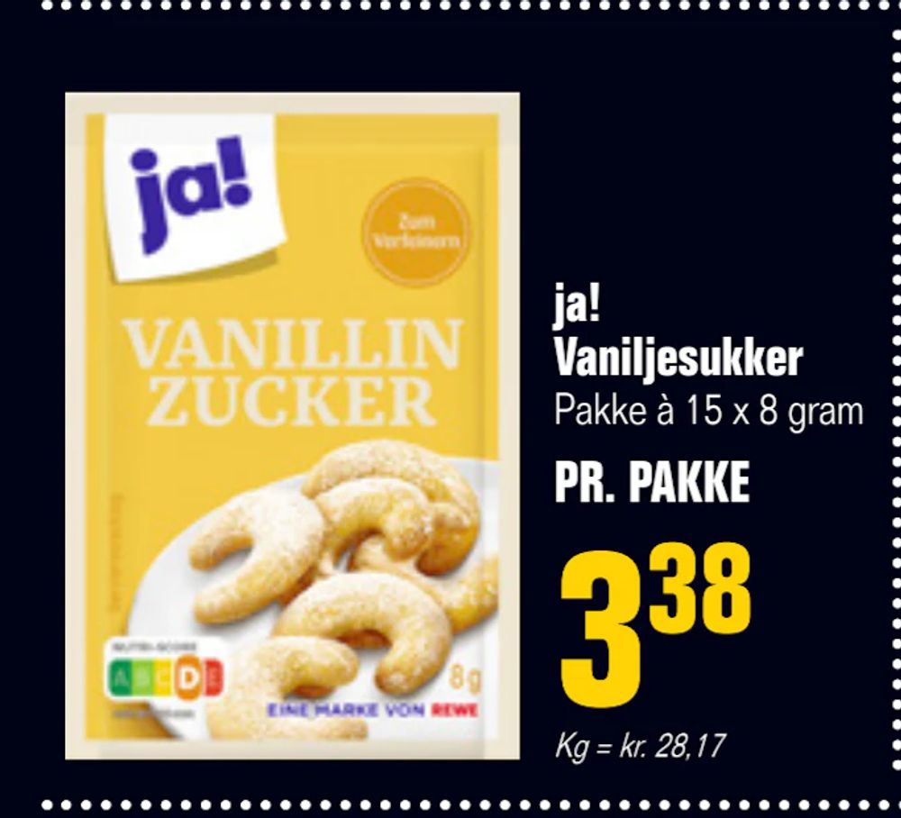 Tilbud på ja! Vaniljesukker fra Poetzsch Padborg til 3,38 kr.
