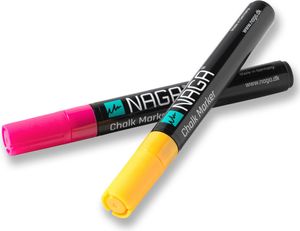 Glastavle marker pink og orange 4,5 mm Dry Erase med vendbar spids fra rund til skrå - (2 stk.)