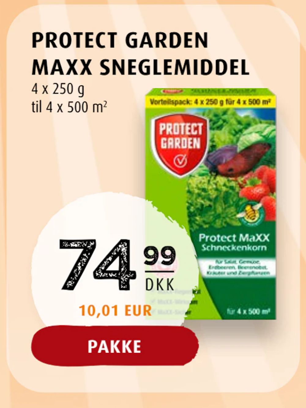 Tilbud på PROTECT GARDEN MAXX SNEGLEMIDDEL fra Scandinavian Park til 74,99 kr.