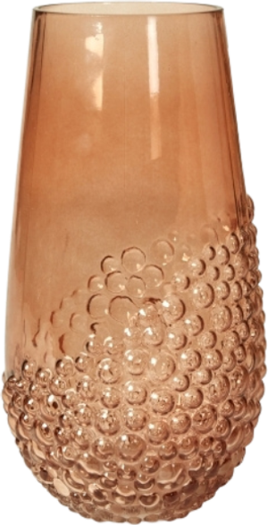 Vase m. Bobler i Dark Rose (H25cm) (Speedtsberg)