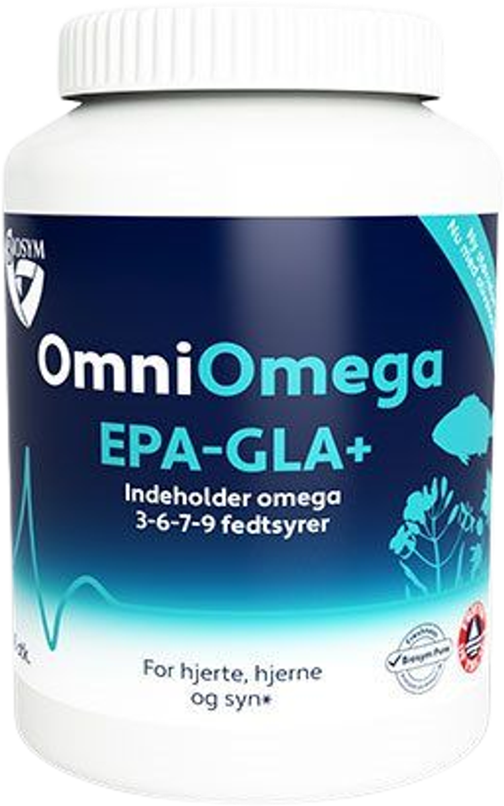 Tilbud på OmniOmega EPA-GLA+ (Biosym) fra Helsam til 122 kr.