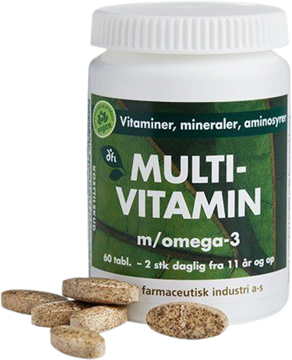 Tilbud på Multivitamin (Grønne dfi vitaminer) fra Helsam til 103 kr.