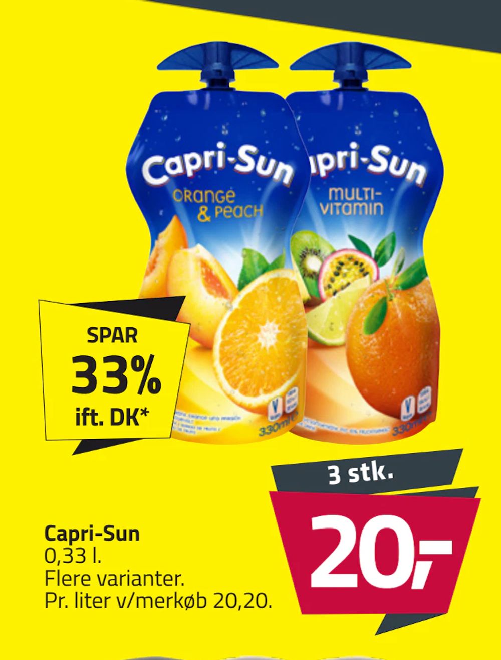 Tilbud på Capri-Sun fra Fleggaard til 20 kr.