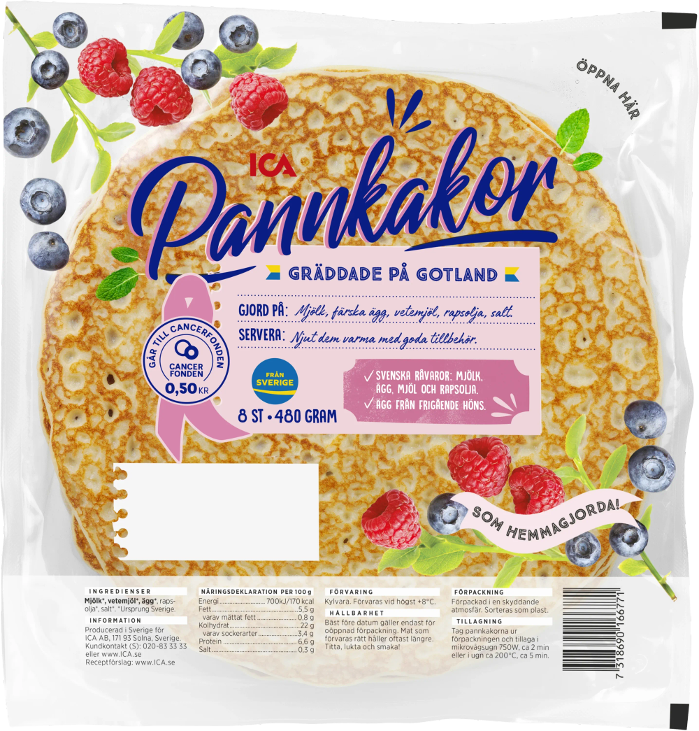 Erbjudanden på Pannkakor (ICA) från ICA Supermarket för 22 kr